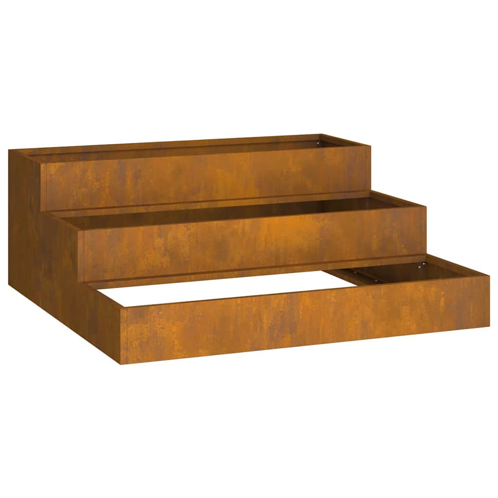 vidaXL Γλάστρα Κήπου Σκ rusty 90 x 90 x 35 εκ