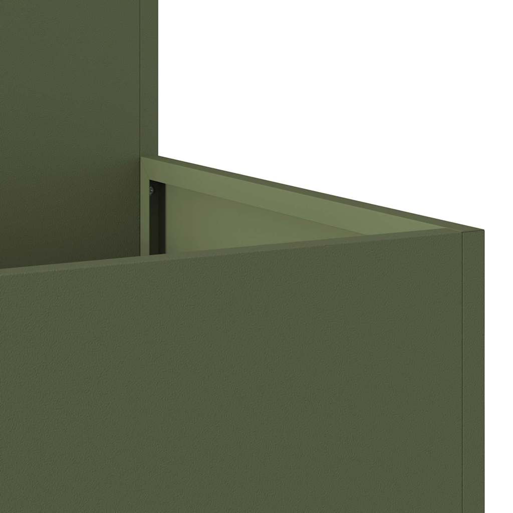 vidaXL Γλάστρα Κήπου Λαδί 80 x 80 x 48 εκ. Ατσάλι