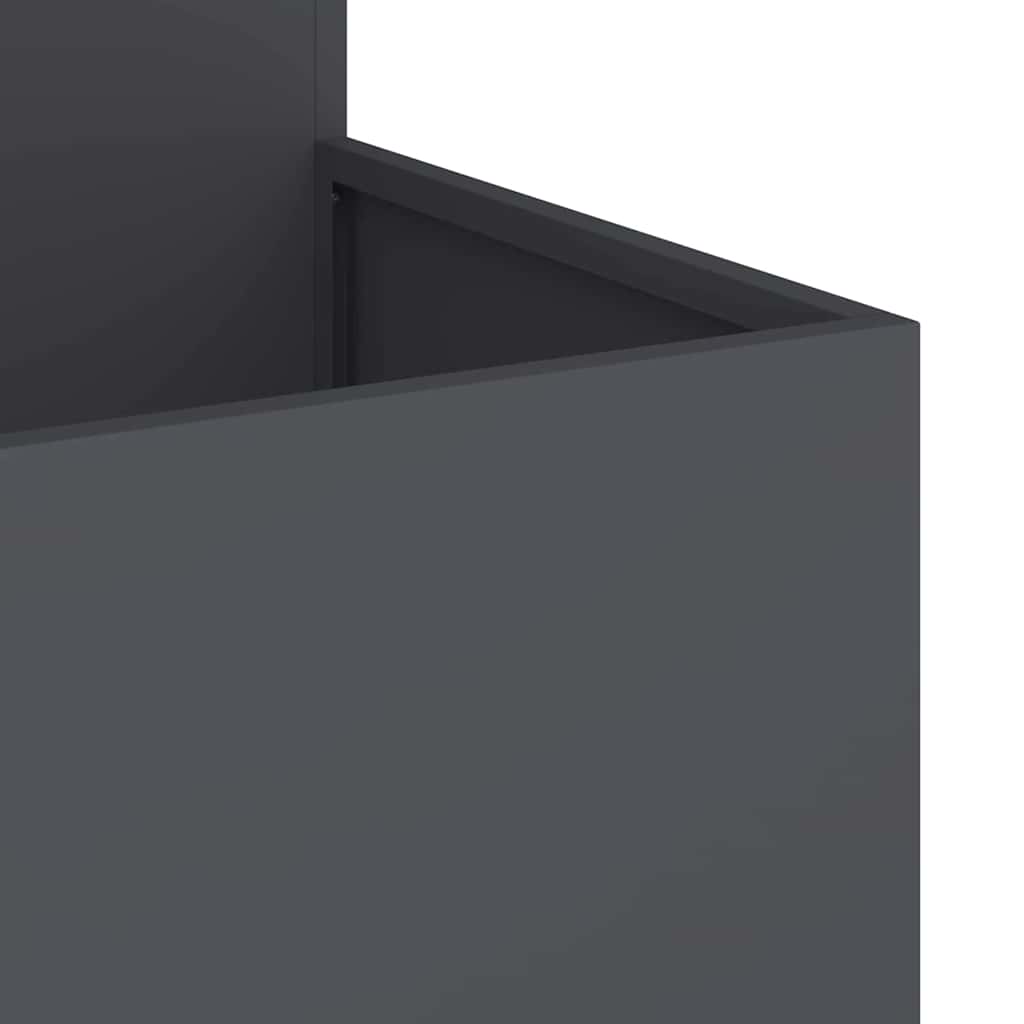 vidaXL Γλάστρα Κήπου Ανθρακί 80 x 80 x 60 εκ. Ατσάλι