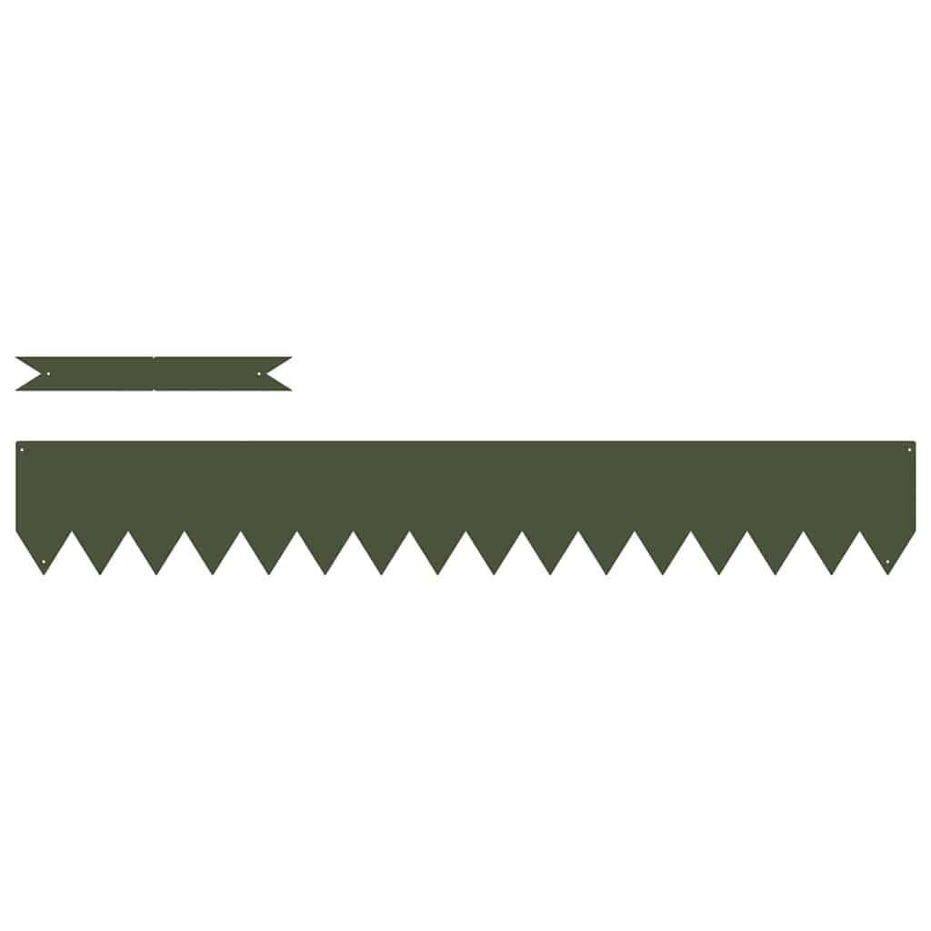 vidaXL Περιγράμματα γκαζόν 50 pcs Λαδί 100 x 0.5 x 15 εκ Ατσάλι