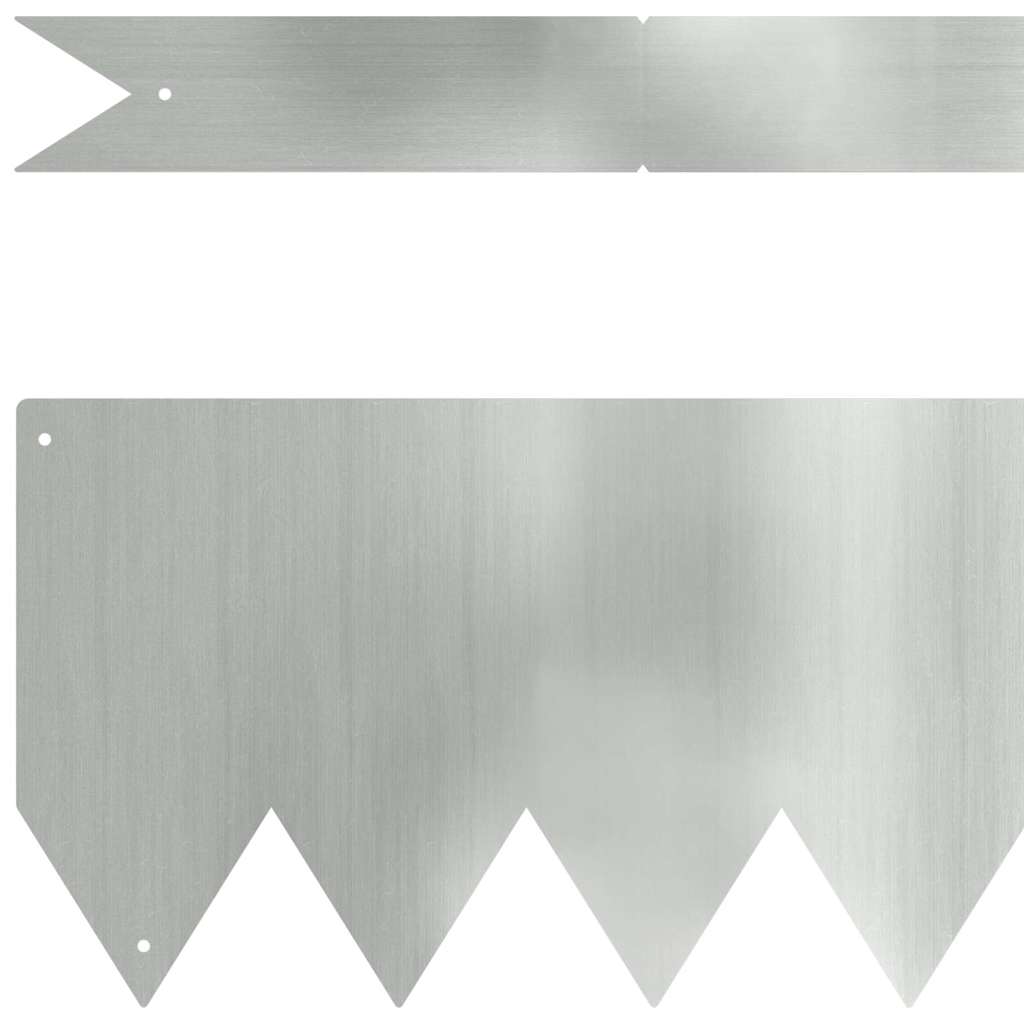 vidaXL Περιγράμματα γκαζόν 20 pcs Ασημί 100 x 0.5 x 15 εκ