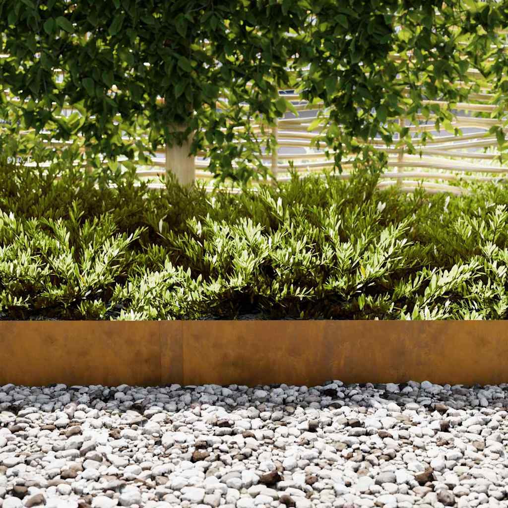 vidaXL Περιγράμματα γκαζόν 20 pcs Καφέ 100 x 0.5 x 20 εκ