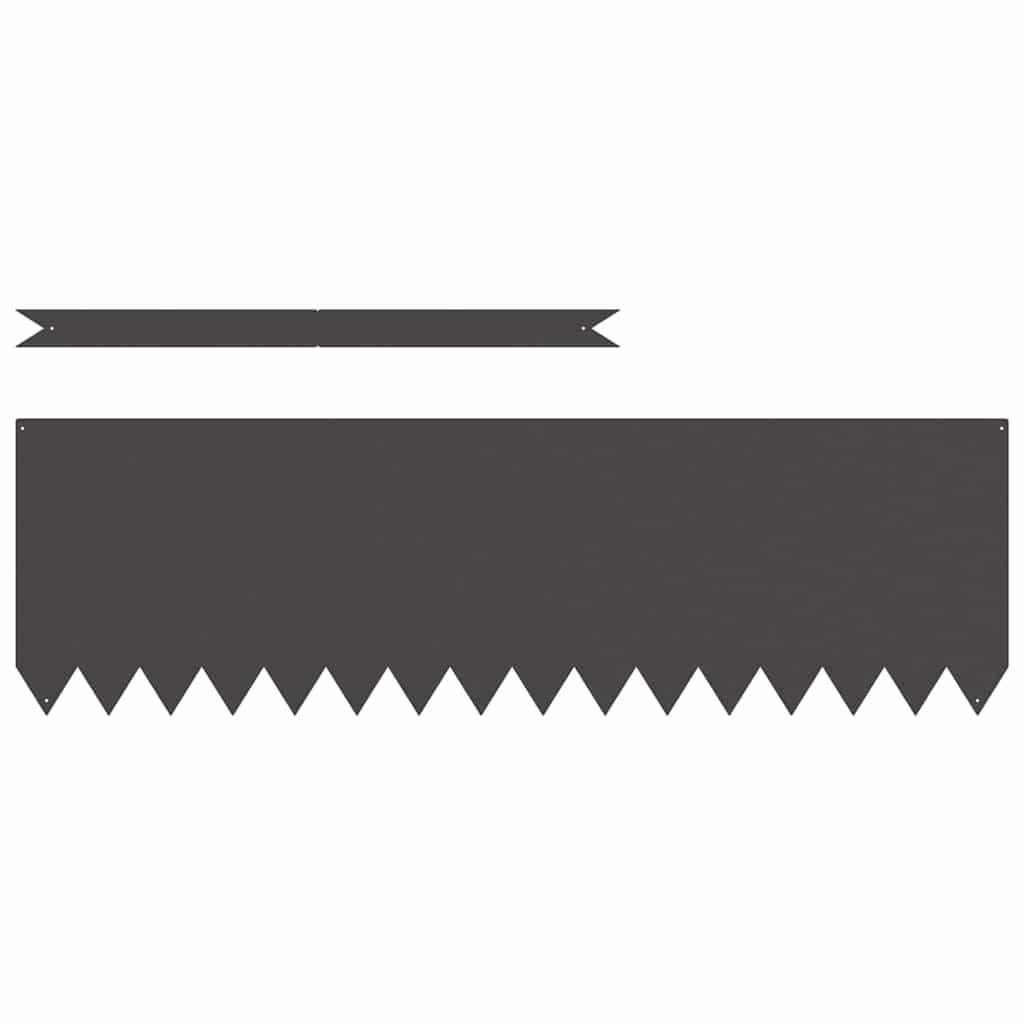 vidaXL Περιγράμματα γκαζόν 20 pcs Μαύρο 100 x 0.5 x 30 εκ Ατσάλι