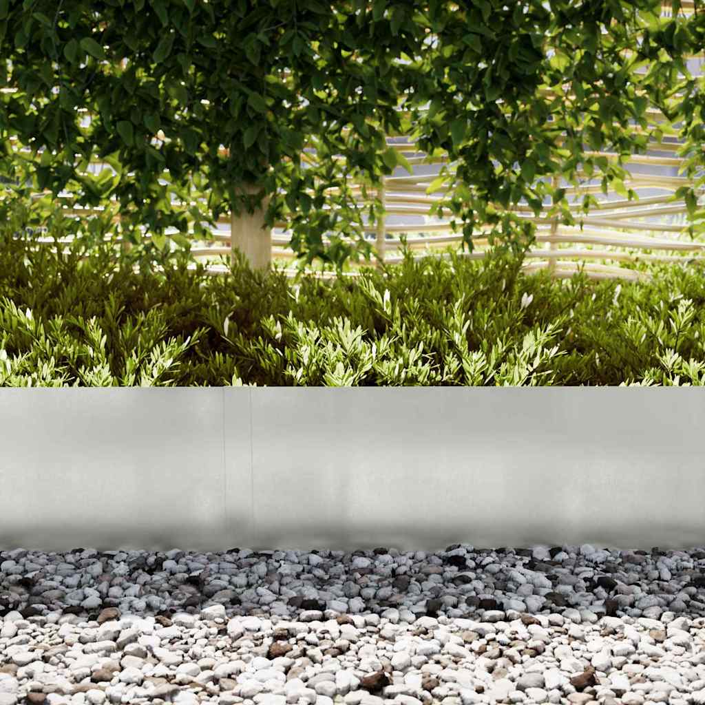 vidaXL Περιγράμματα γκαζόν 10 pcs Ασημί 100 x 0.5 x 30 εκ