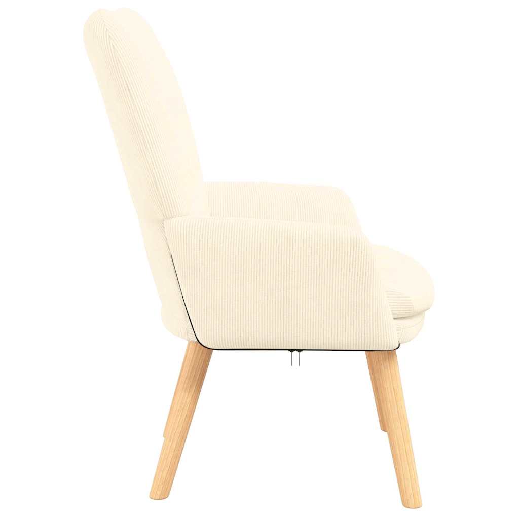vidaXL Πολυθρόνα Κρεμ 63 x 67 x 94 εκ. ύφασμα