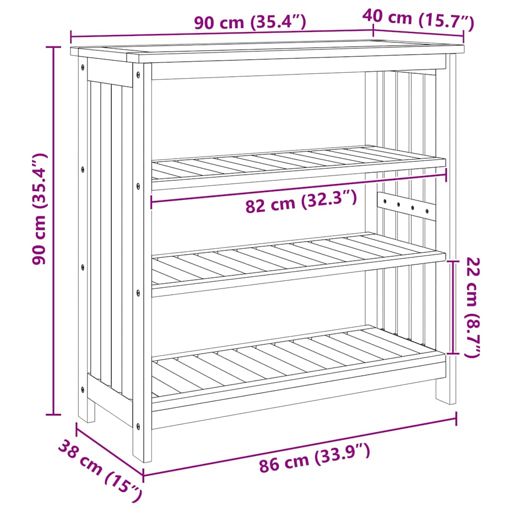 vidaXL Ντουλάπι Κήπου Καστανό 75 x 35 x 70εκ Καμπούντα ξύλο ακακίας