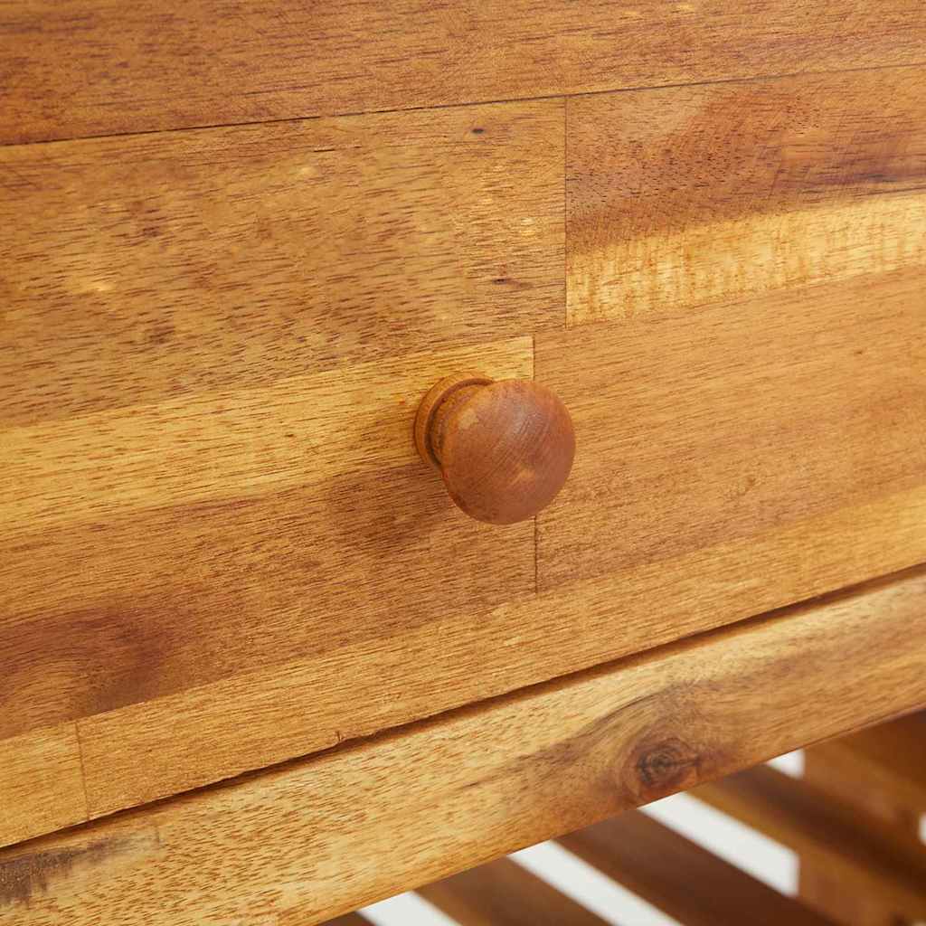 vidaXL Ντουλάπι Κήπου με συρτάρι με ράφι με αποθήκευση Καστανό 78 x 36.5 x 78 εκ.