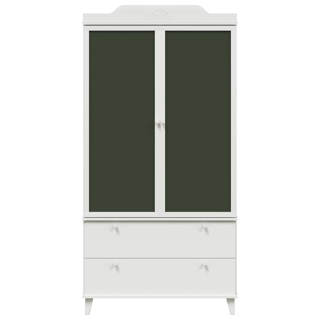 vidaXL Κρεμαστή Ντουλάπα με Λευκοπίνακα Λευκό Επεξεργασμένο ξύλο