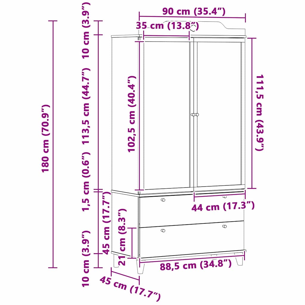 vidaXL Κρεμαστή Ντουλάπα με Λευκοπίνακα Λευκό Επεξεργασμένο ξύλο