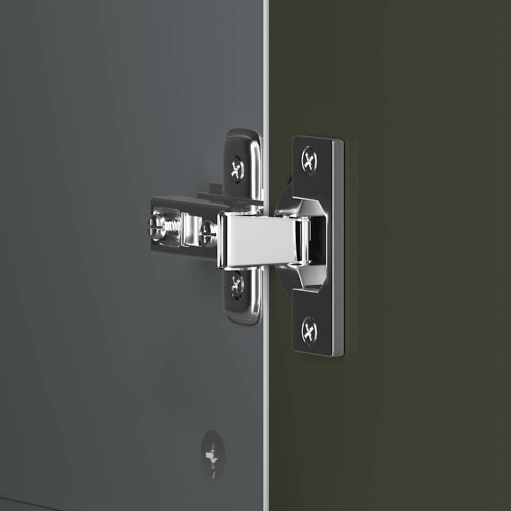 vidaXL Κρεμαστή Ντουλάπα με Λευκοπίνακα με συρτάρι Γκρι και λευκό