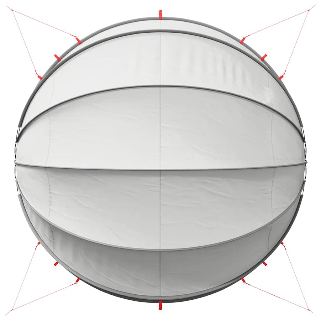vidaXL Θόλος πισίνας 500 x 500 x 236 εκ. Γκρι και Πορτοκαλί