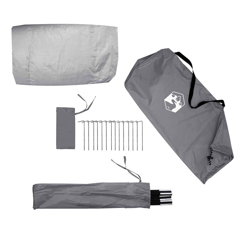 vidaXL Σκηνή τούνελ με στέγη Γκρι και Πορτοκαλί 328 x 228 x 115 εκ.