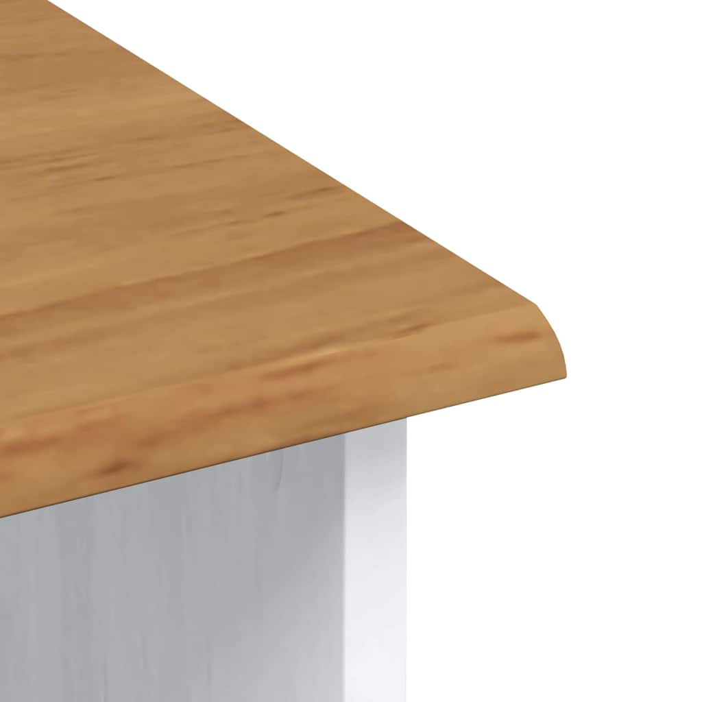vidaXL Κλουβί με συρτάρι Λευκό 91 x 40 x 200.5 εκ Μασίφ ξύλο πεύκου