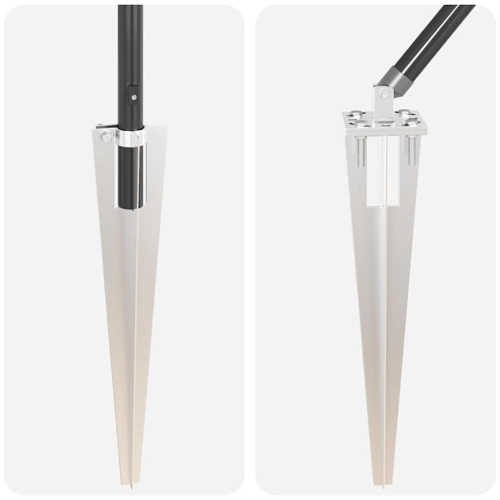 vidaXL Πό posts φράχτη 13 pcs Γκρι Ø32mm 170 εκ Γαλβανισμένος χάλυβας