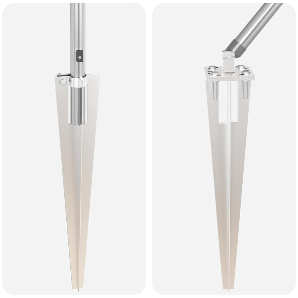 vidaXL Πό posts φράχτη 13 pcs Ασημί Ø32mm 60 εκ Γαλβανισμένος χάλυβας