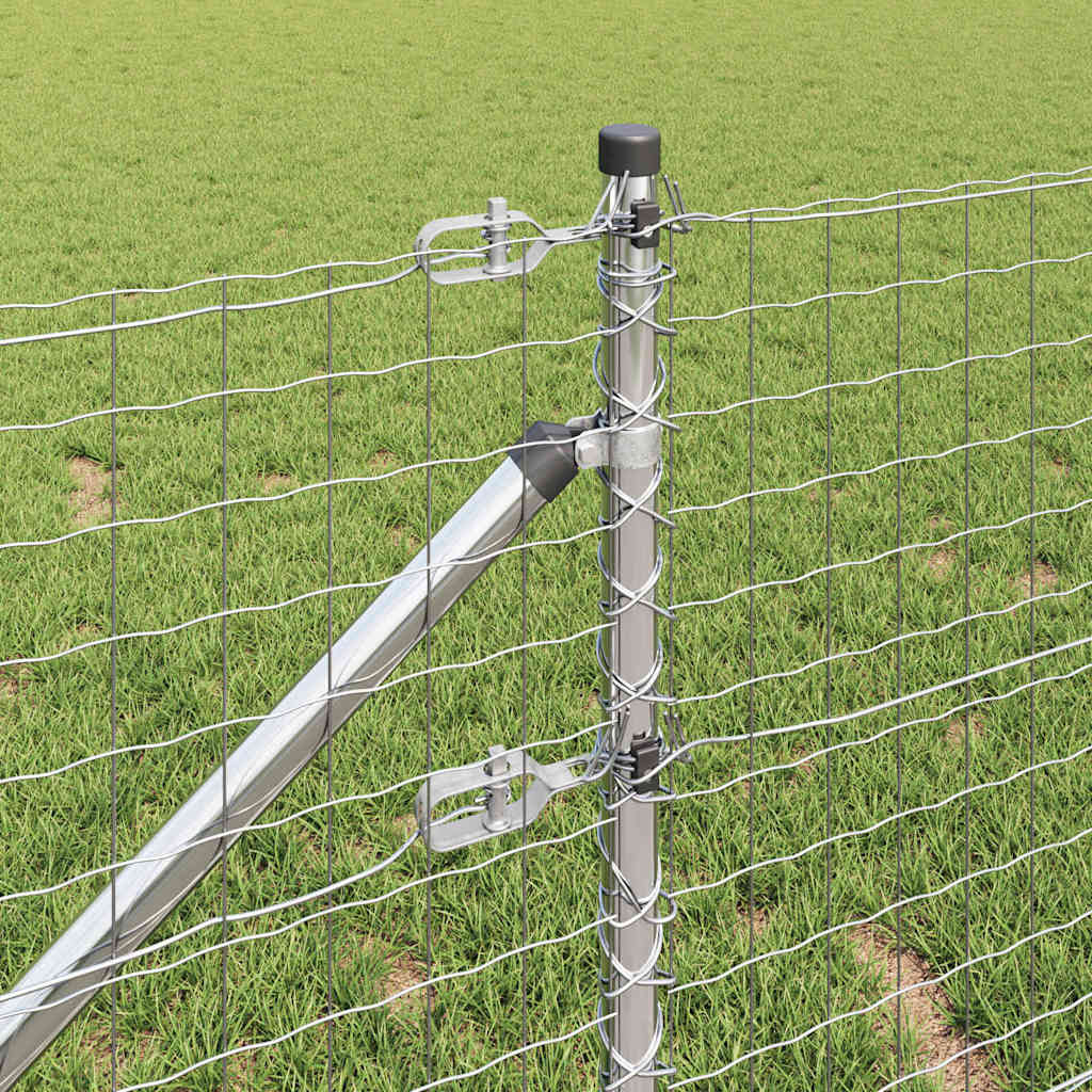 vidaXL Πό posts φράχτη 13 pcs Ασημί Ø32mm 120 εκ Γαλβανισμένος χάλυβας