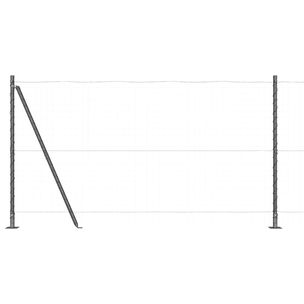 vidaXL Πό posts φράχτη 13 pcs Γκρι Ø32mm 130 εκ Γαλβανισμένος χάλυβας