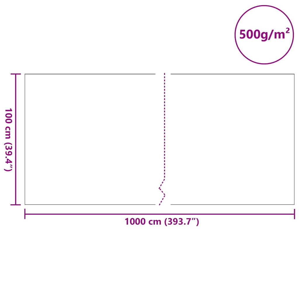 vidaXL Στεγανό Γάζα Πεδίου Γκρι 1 x 10 m Πολυεστέρας και Βαμβάκι