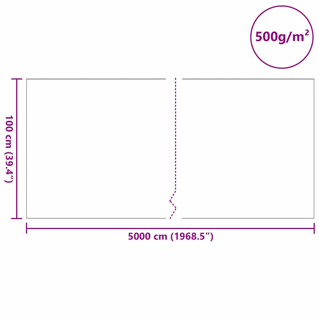 vidaXL Φλις Λιμνών 500 γ/㎡ 1x50 μ