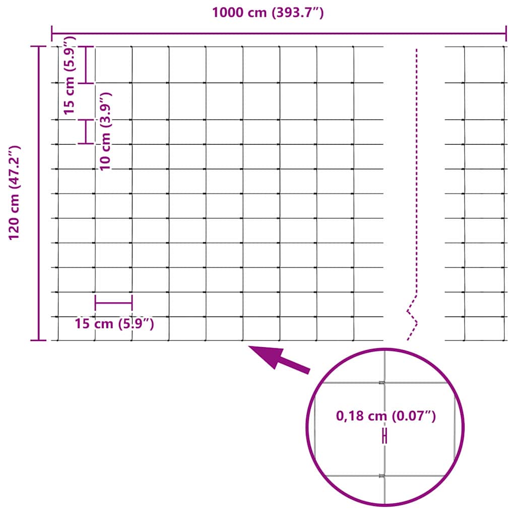 vidaXL Άγριο Φράχτη Ζεστός Γαλβανισμένος 1000 x 120 x 0,18 εκ. Σίδερο