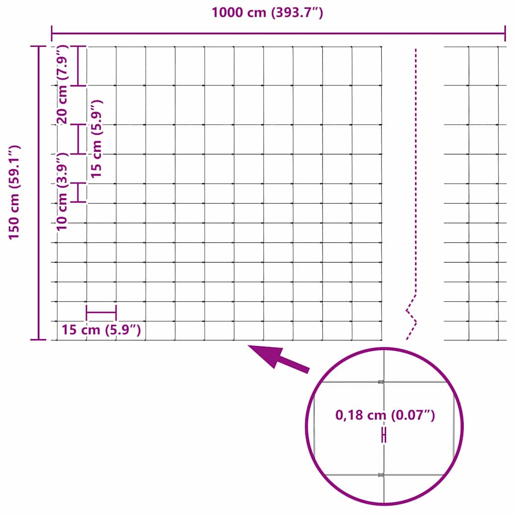 vidaXL Άγριο Φράχτη Ζεστός Γαλβανισμένος 1000 x 150 x 0,18 εκ. Σίδερο