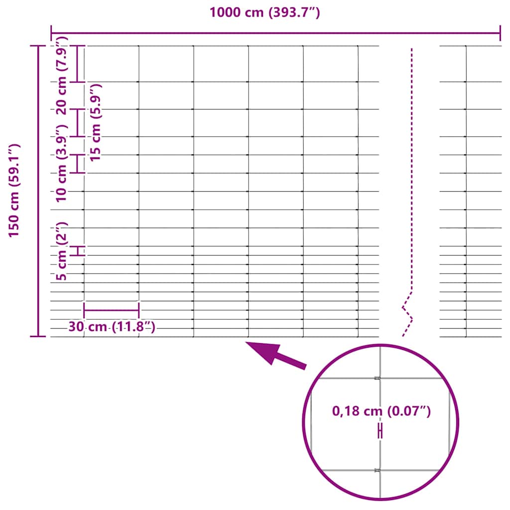 vidaXL Περίφραξη αγρού Γκρι 1.6 x 10 m Ατσάλι