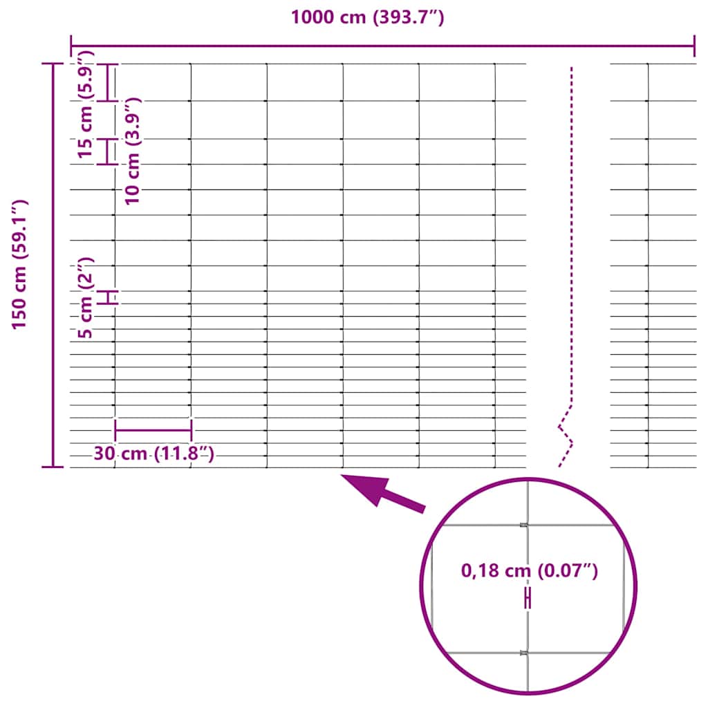 vidaXL Περίφραξη αγρού Γκρι 1.6 x 10 m Ατσάλι