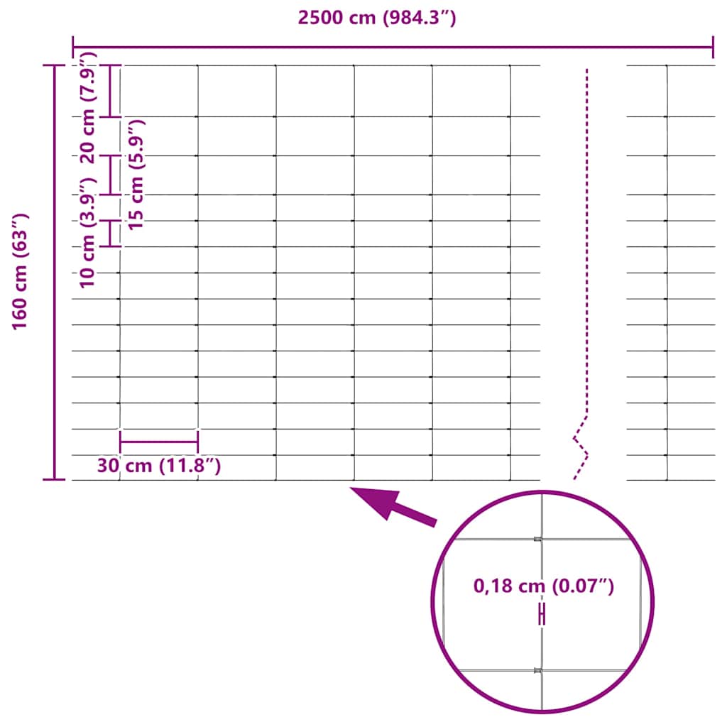 vidaXL Περίφραξη αγρού Ασημί 25 x 1.6 μ Γαλβανισμένος χάλυβας