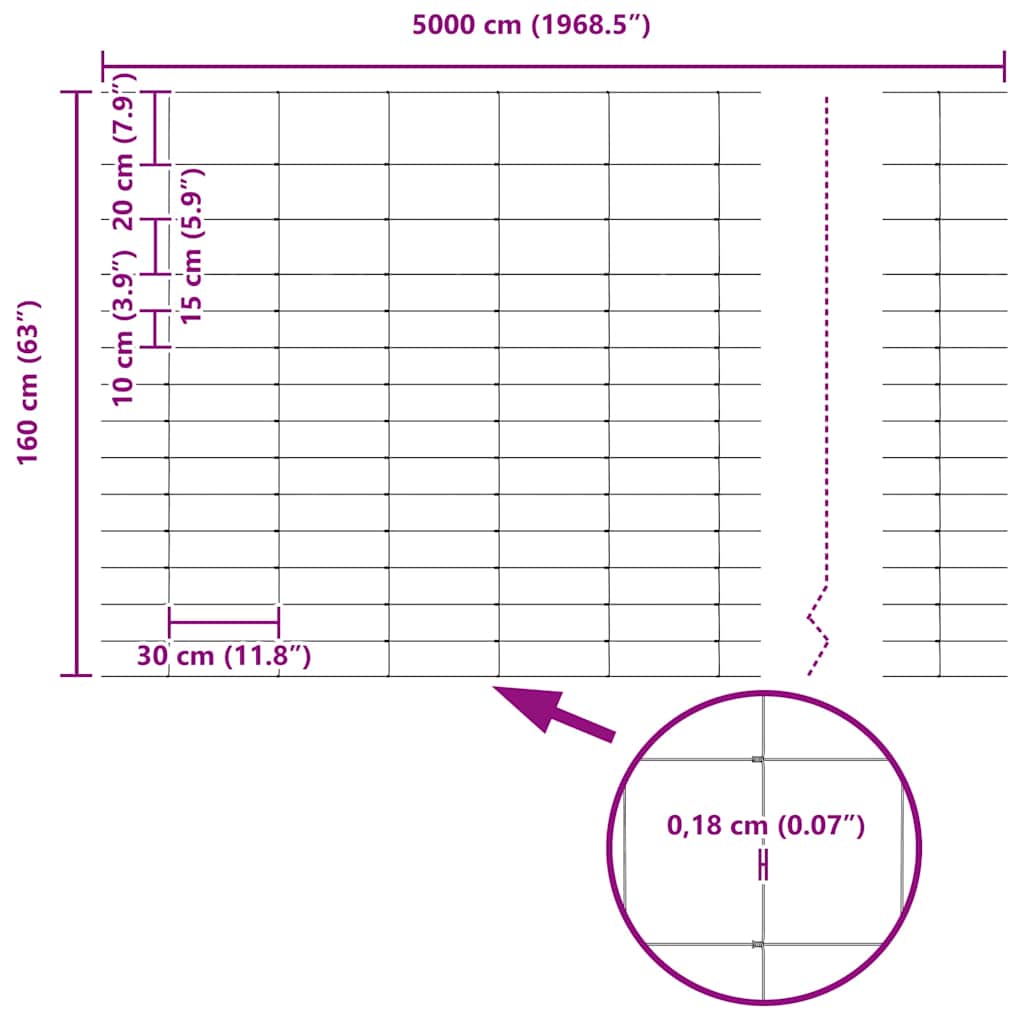 vidaXL Περίφραξη αγρού Ασημί 50 x 1.6 m Γαλβανισμένος χάλυβας