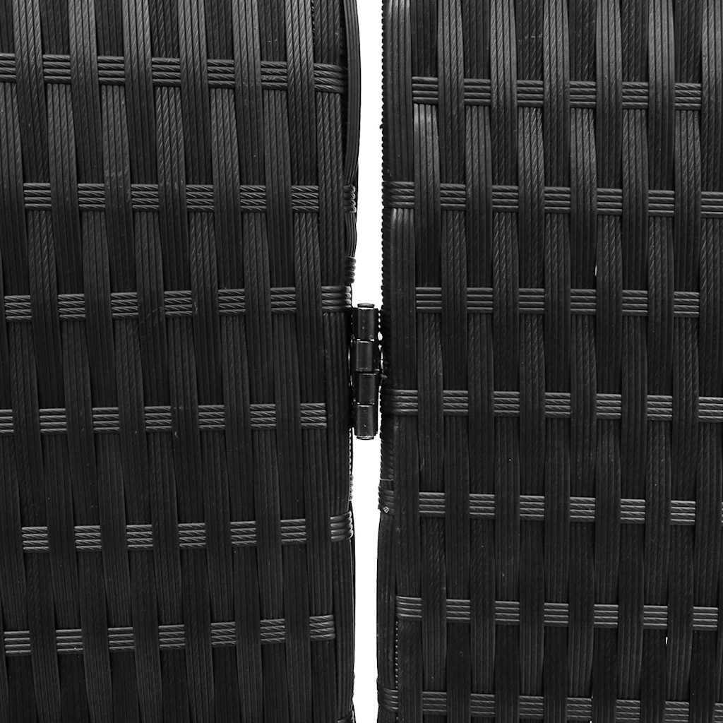 vidaXL Διαχωριστικό Δωματίου 4 Πάνελ Φορητό Μαύρο 195x180 εκ. Πολυδιαφορία