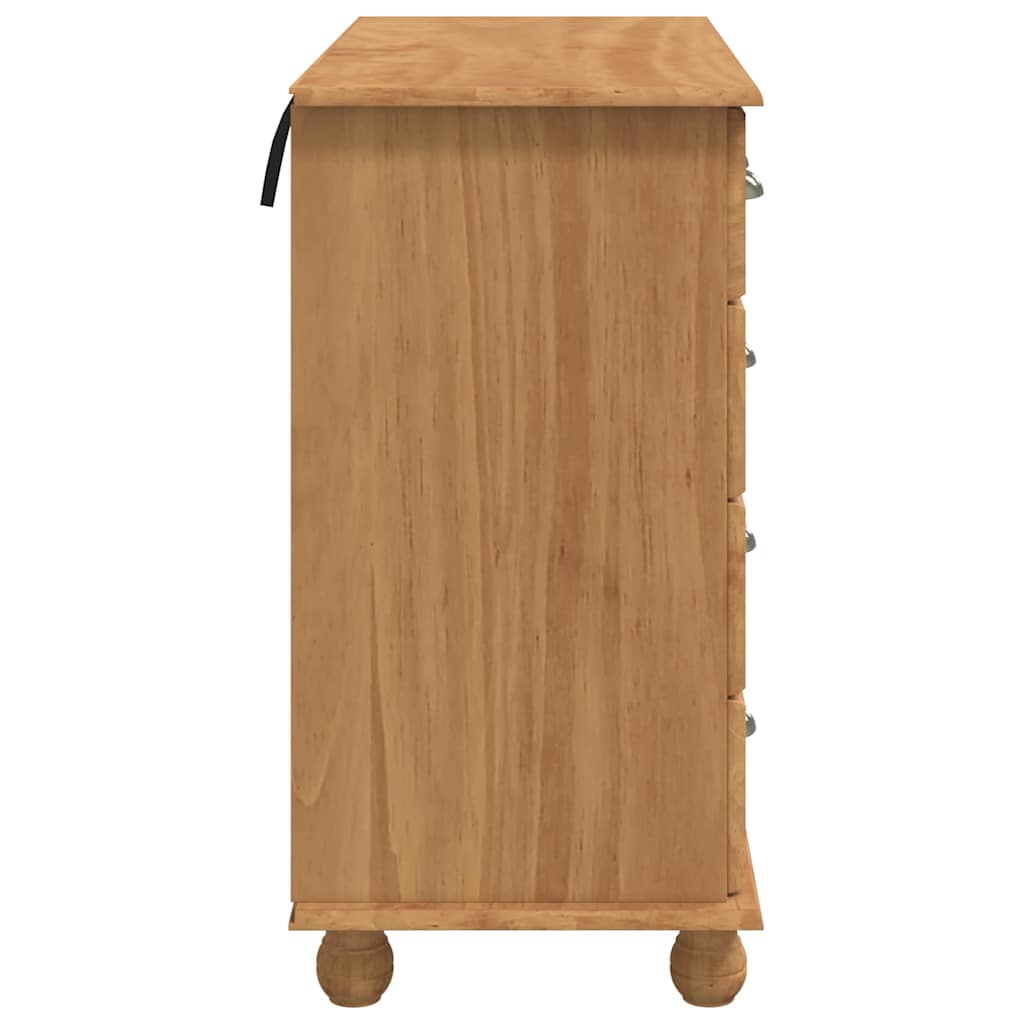vidaXL Κουτί με Συρτάρια 'ASKIM' Καφέ μέλι 91x40x79 εκ. Συμπαγές Ξύλο Πεύκου