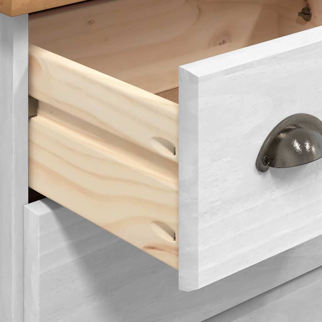 vidaXL Συρταριέρα 'ASKIM' Λευκή 91x40x79 cm Σταθερό Ξύλο Πεύκης
