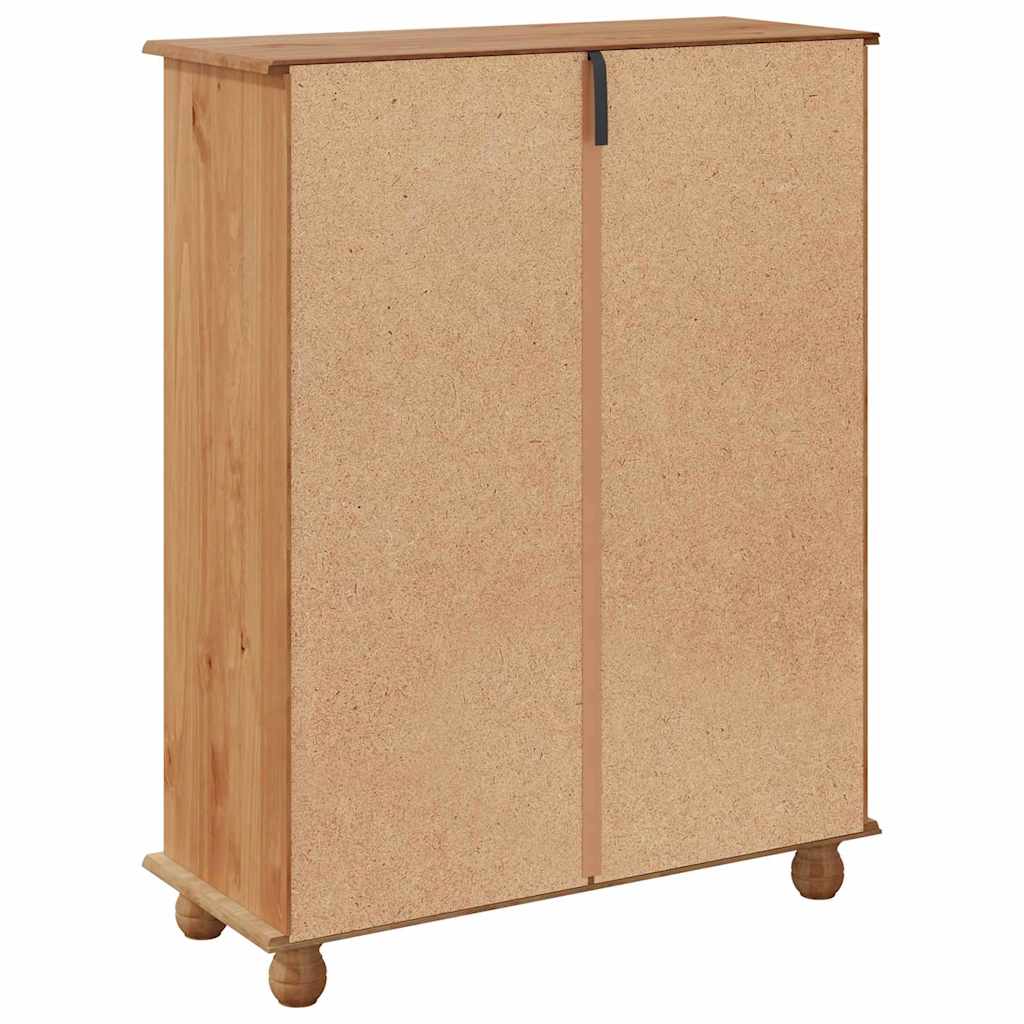 vidaXL Ντουλάπα Παπουτσιών Καφέ 85 x 35 x 108 εκ Μασίφ ξύλο πεύκου