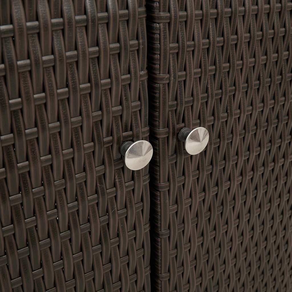 vidaXL Ντουλάπι αποθήκευσης με αποθήκευση Καφέ 100 x 36 x 102 εκ Ρατάν