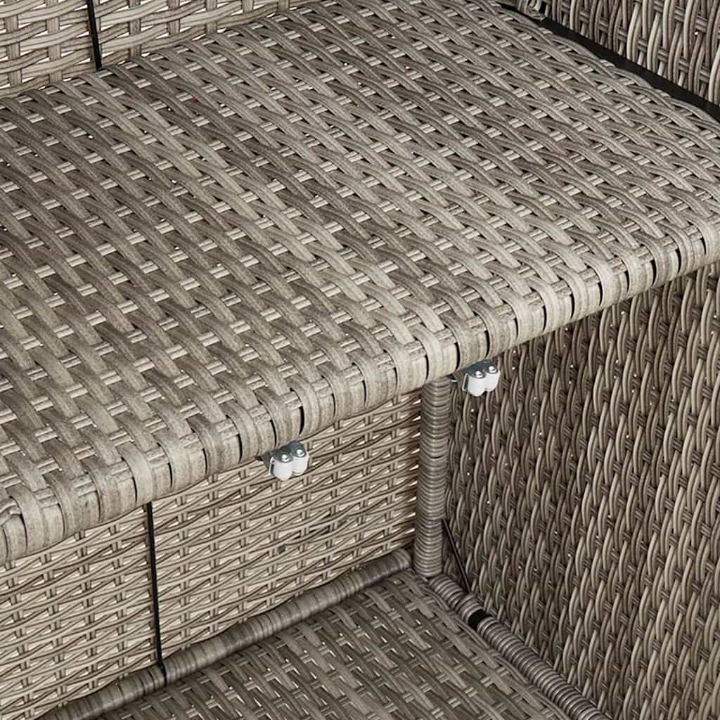 vidaXL Ντουλάπι αποθήκευσης Ανοιχτό γκρι 100 x 36 x 102cm Ρατάν