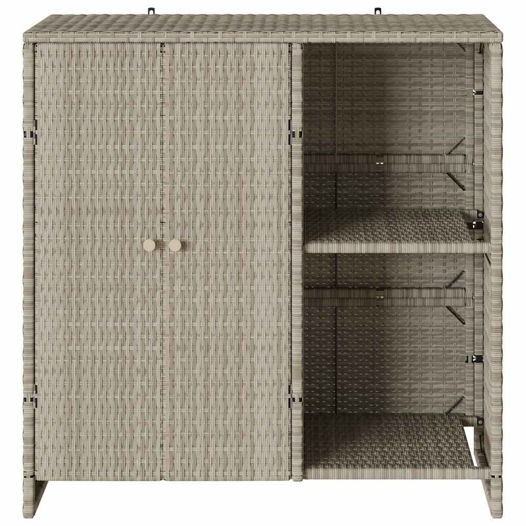 vidaXL Ντουλάπι αποθήκευσης Ανοιχτό γκρι 100 x 36 x 102cm Ρατάν