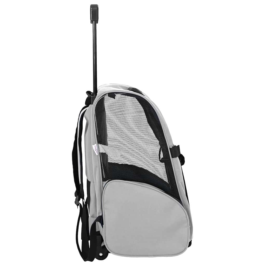 vidaXL Καρότσι Κατοικίδιων 3 σε 1 Γκρι 48x32x(57-106) εκ. από Ύφασμα Oxford