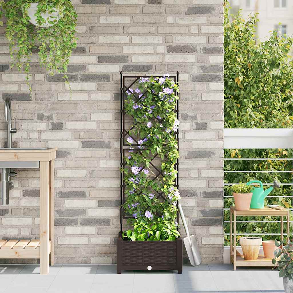 vidaXL Κηποτινάκι με Τρέλα Καφέ 40 x 40 x 125.5 εκ. PP