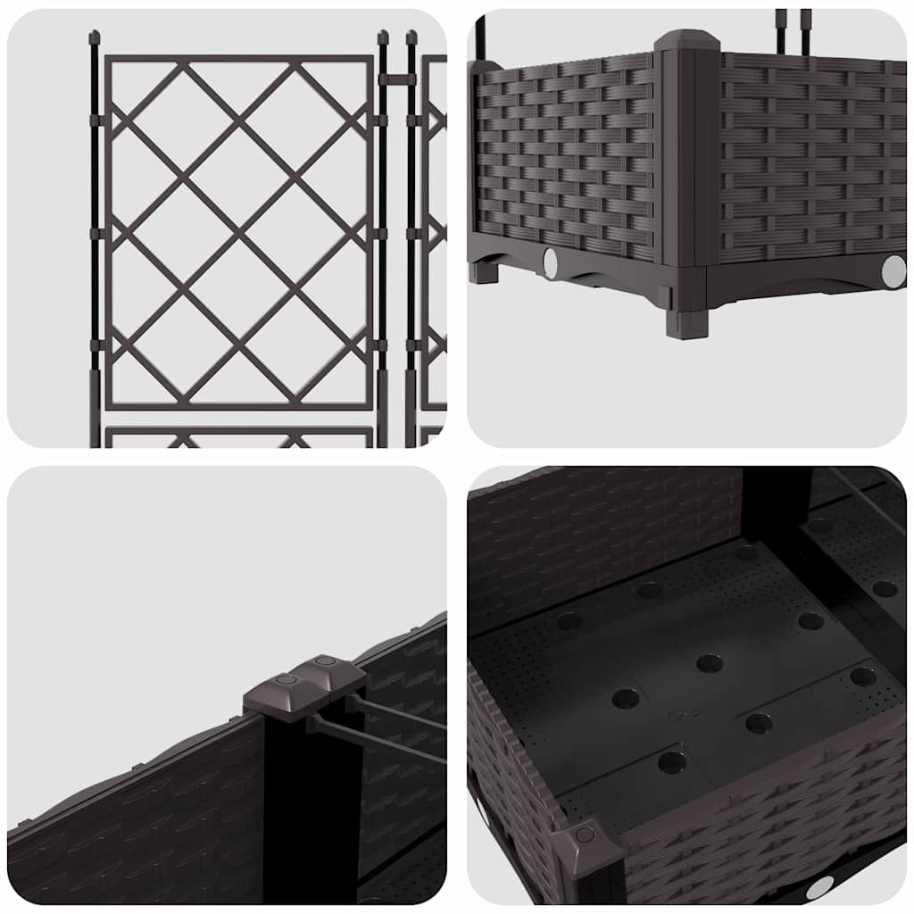 vidaXL Κηποτινάκι με Τρέλα Καφέ 80 x 40 x 125.5 εκ. PP