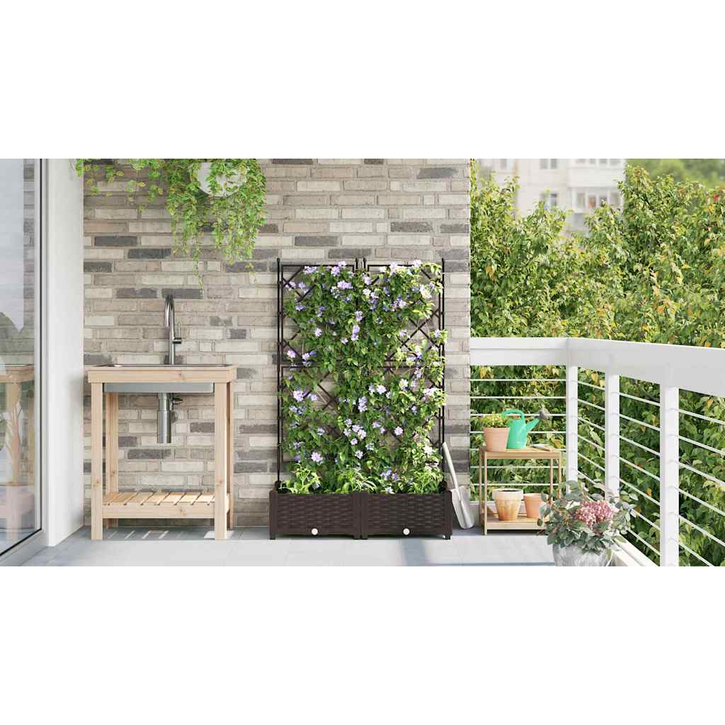 vidaXL Κηποτινάκι με Τρέλα Καφέ 80 x 40 x 125.5 εκ. PP