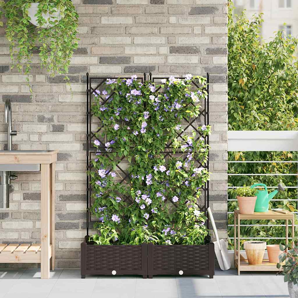 vidaXL Κηποτινάκι με Τρέλα Καφέ 80 x 40 x 125.5 εκ. PP