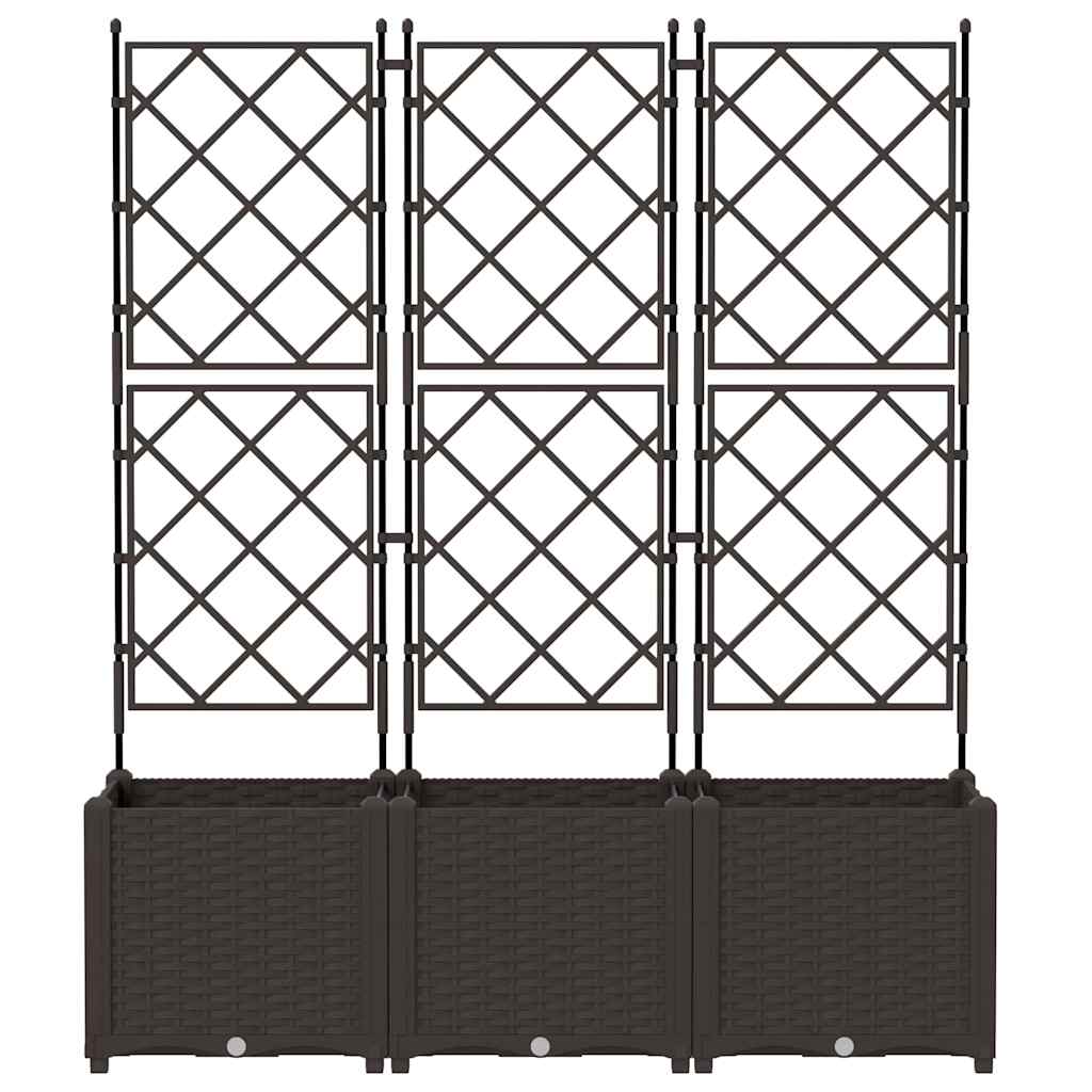 vidaXL Κηποτινάκι με Τρέλα 3 pcs Καφέ 120 x 40 x 143 εκ. PP