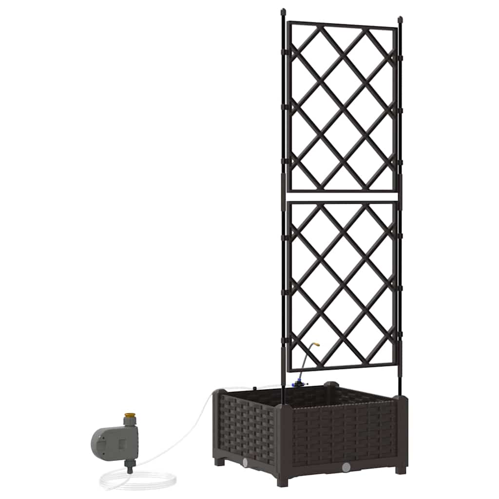 vidaXL Ζαρντινιέρες κήπου Καφέ 40 x 40 x 126 cm Ατσάλι