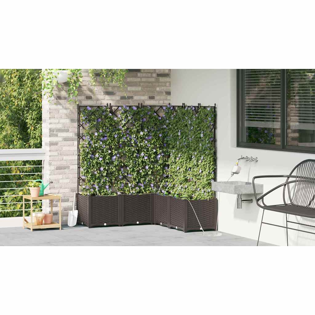 vidaXL Ζαρντινιέρες κήπου Καφέ 120 x 120 x 142 cm Ατσάλι