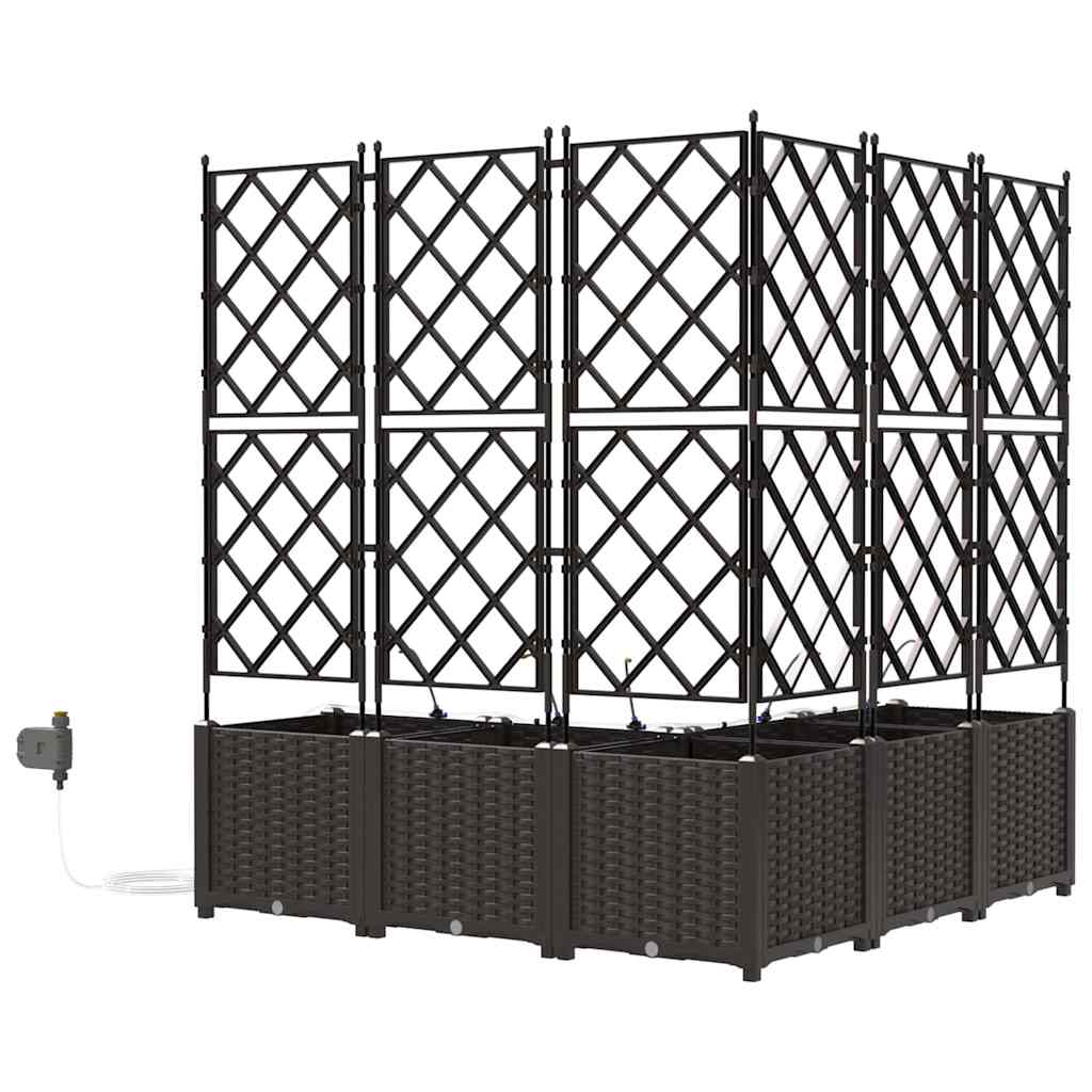 vidaXL Ζαρντινιέρες κήπου Καφέ 120 x 120 x 142 cm Ατσάλι