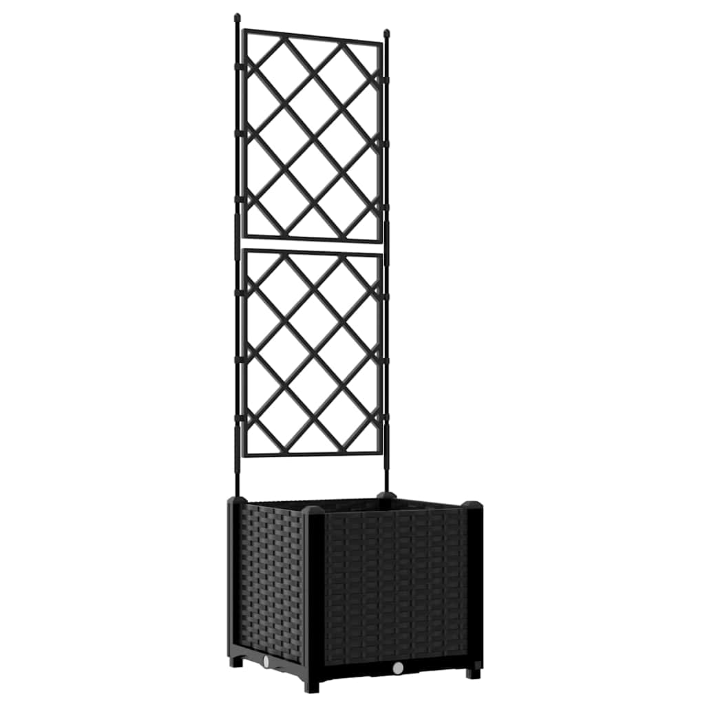 vidaXL Κηποτινάκι με Τρέλα Μαύρο 40 x 40 x 143 εκ. PP