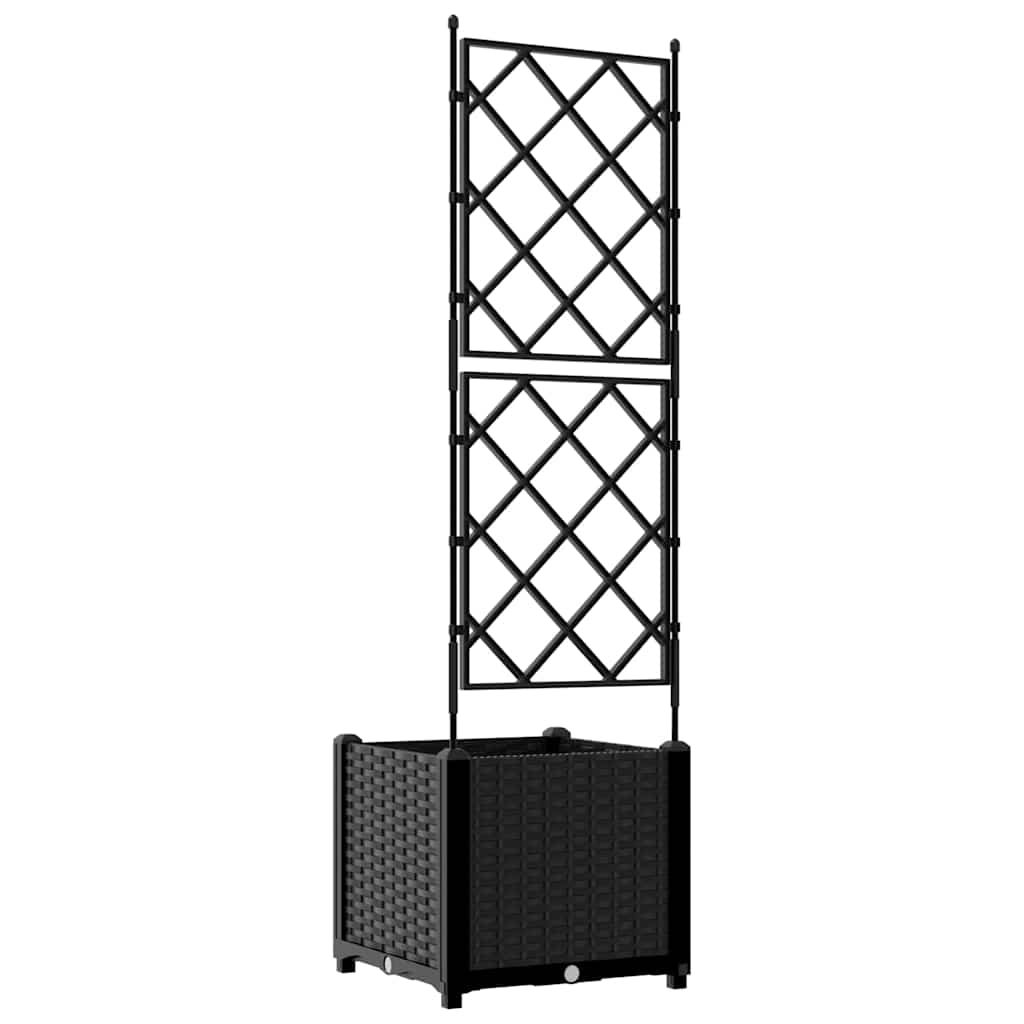 vidaXL Κηποτινάκι με Τρέλα Μαύρο 40 x 40 x 143 εκ. PP
