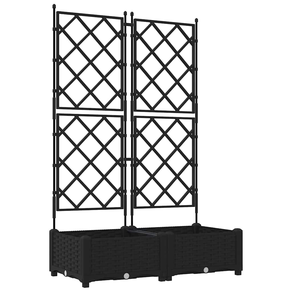 vidaXL Κηποτινάκι με Τρέλα Μαύρο 80 x 40 x 125.5 εκ. PP