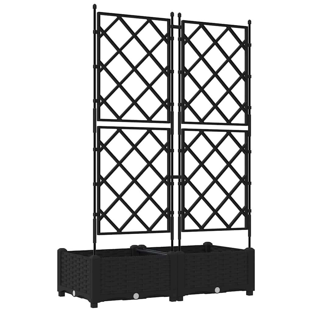 vidaXL Κηποτινάκι με Τρέλα Μαύρο 80 x 40 x 125.5 εκ. PP