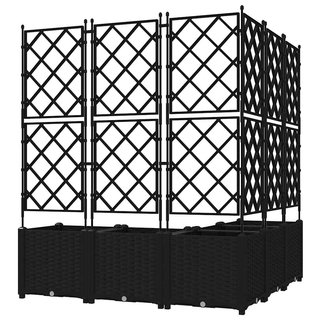 vidaXL Κηποτινάκι με Τρέλα 5 pcs Μαύρο 120 x 120 x 143 εκ. PP